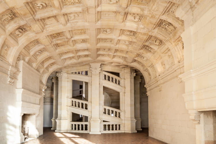 Château de Chambord l'escalier à double révolution