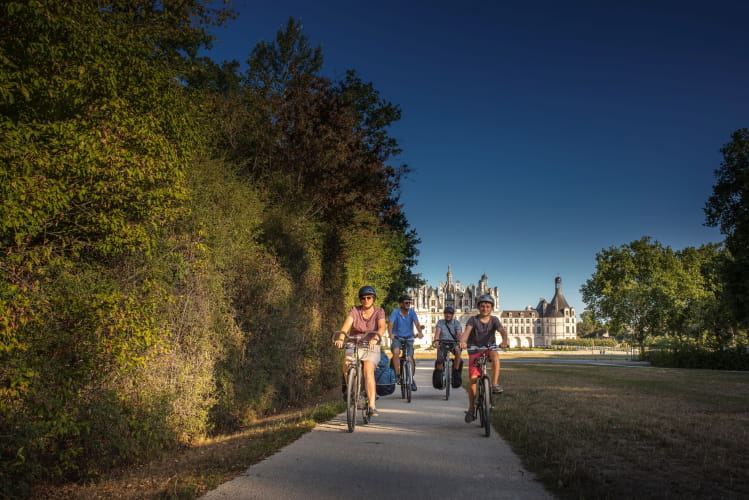 Groupe vélos à Chambord